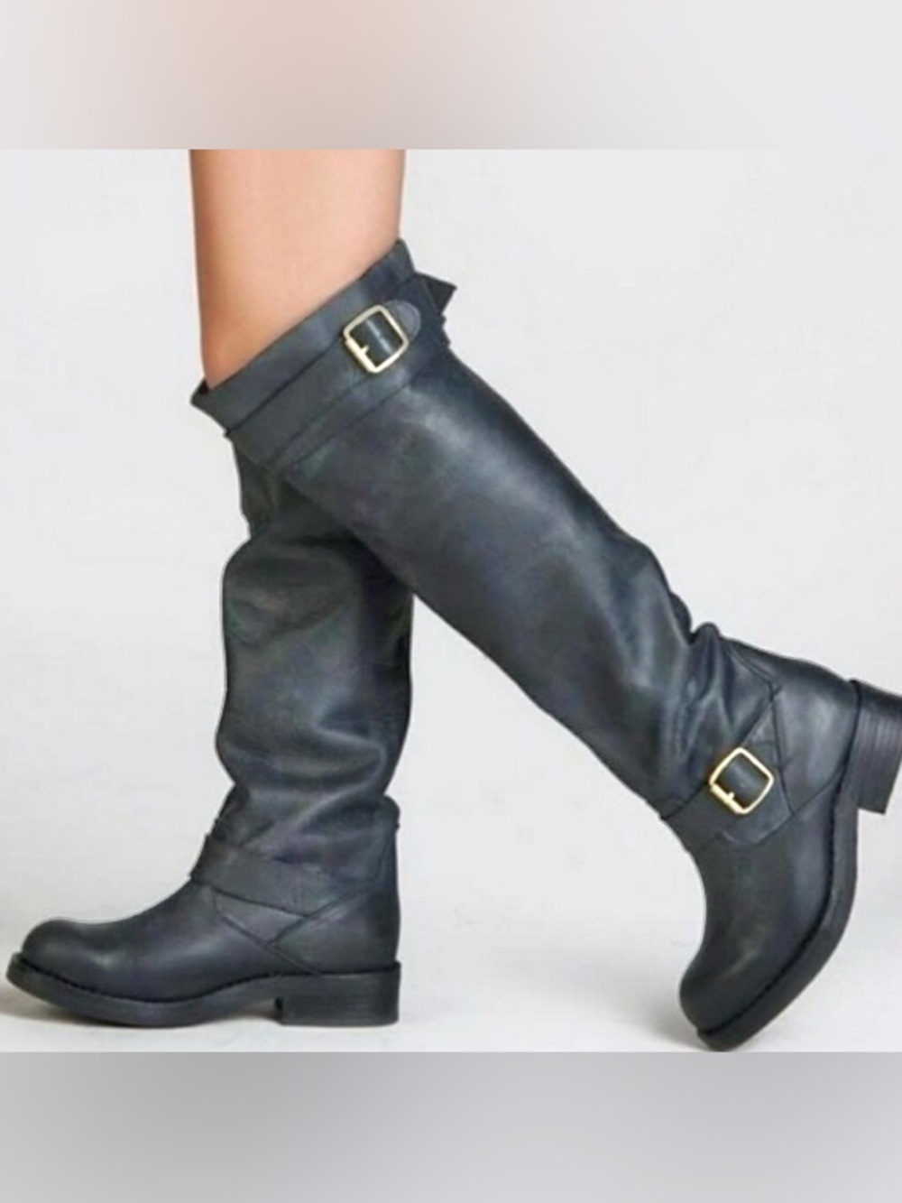Jeffrey Campbell Wishlist black leather boots